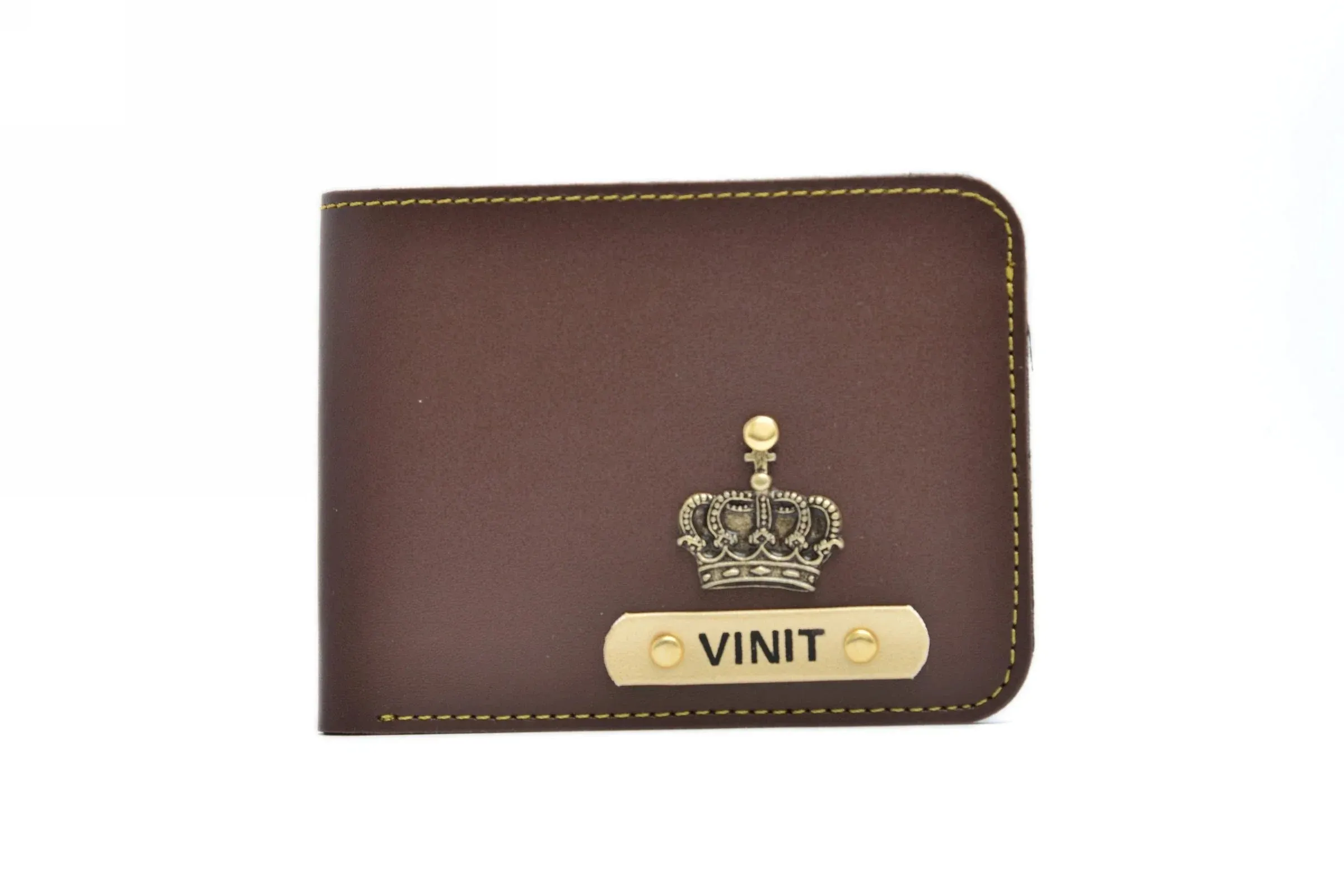 Personalized Men's Wallet - Brown