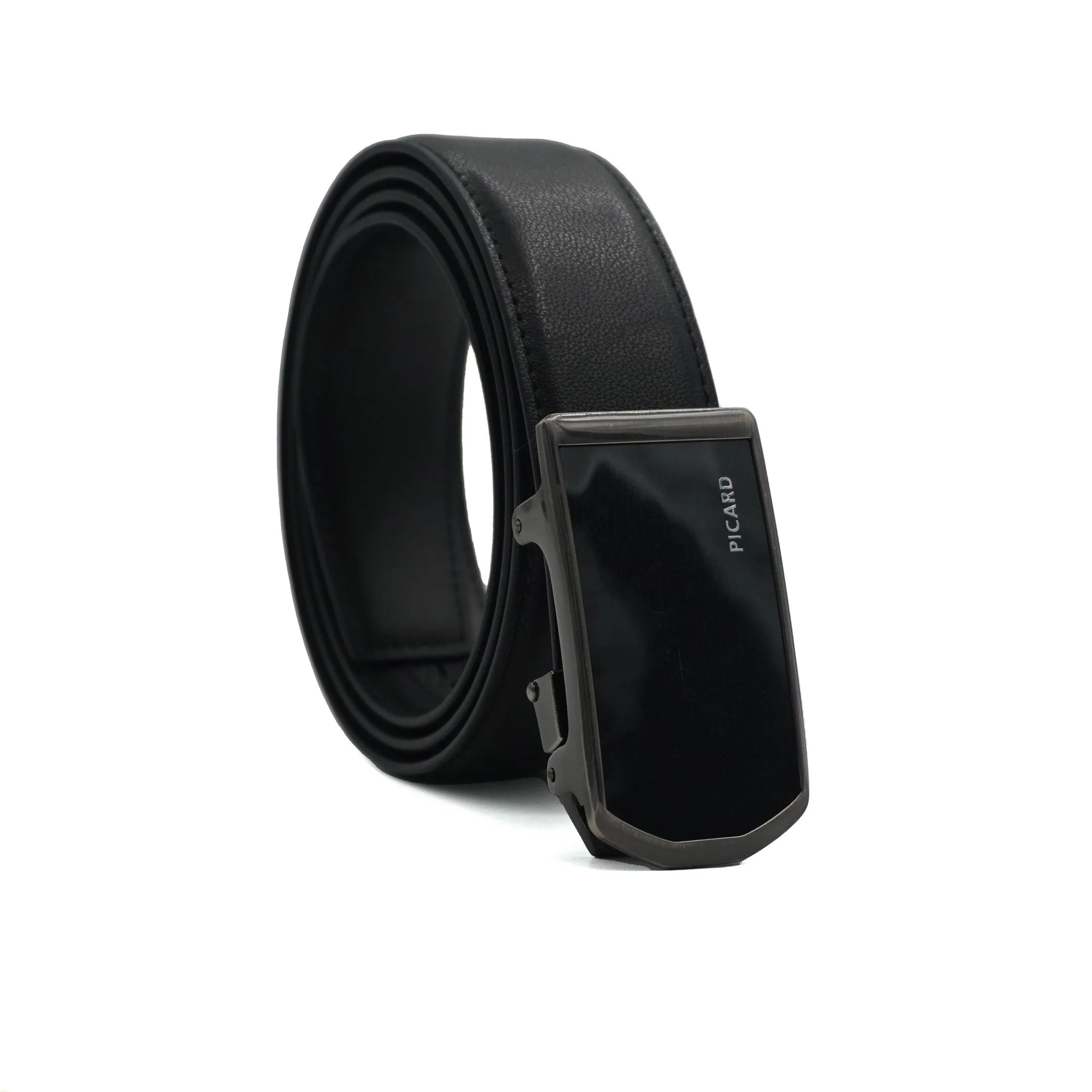 Picard Hamburg Autolock Solid Buckle 35mm Men's Leather Belt (Black)