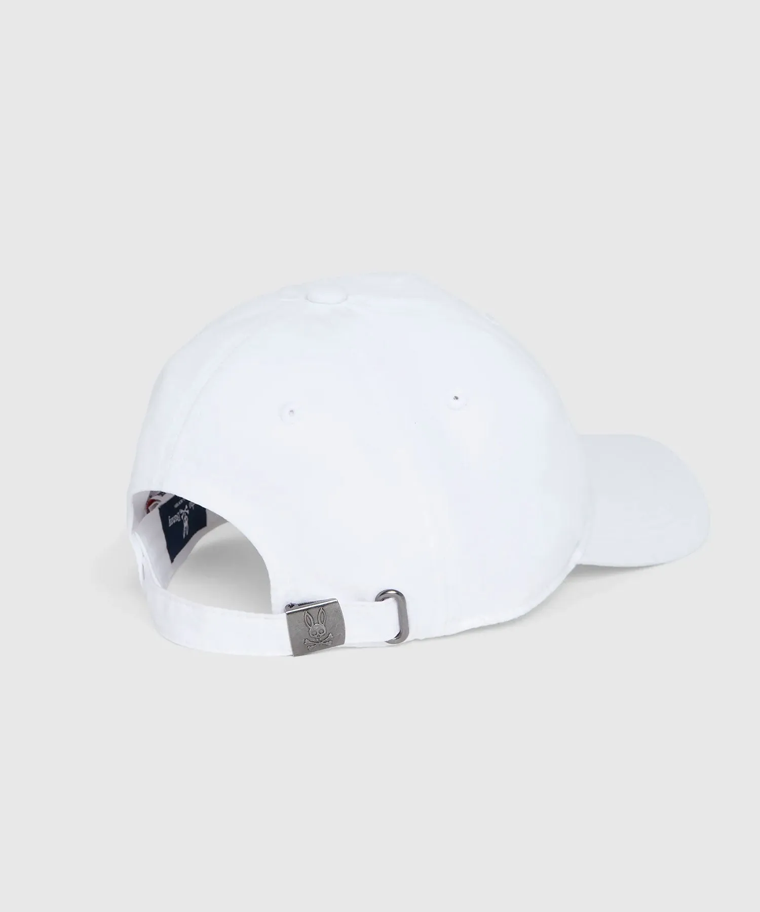 Psycho Bunny Crosby Reflective Print Baseball Cap - White