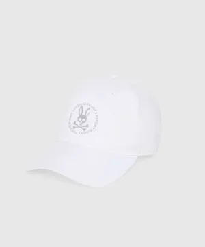 Psycho Bunny Crosby Reflective Print Baseball Cap - White