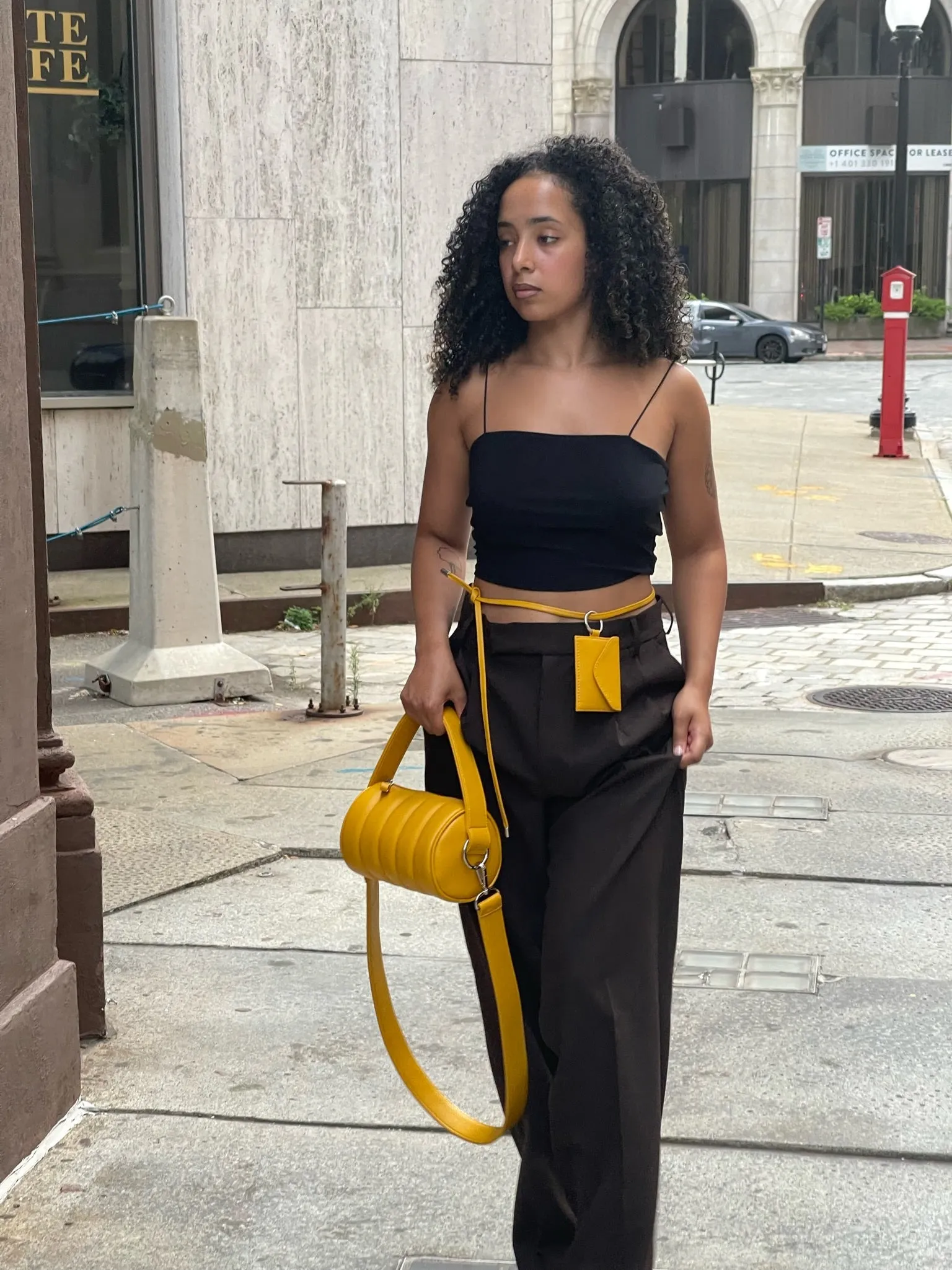 Quilted Mini Duffle Bag • Canary