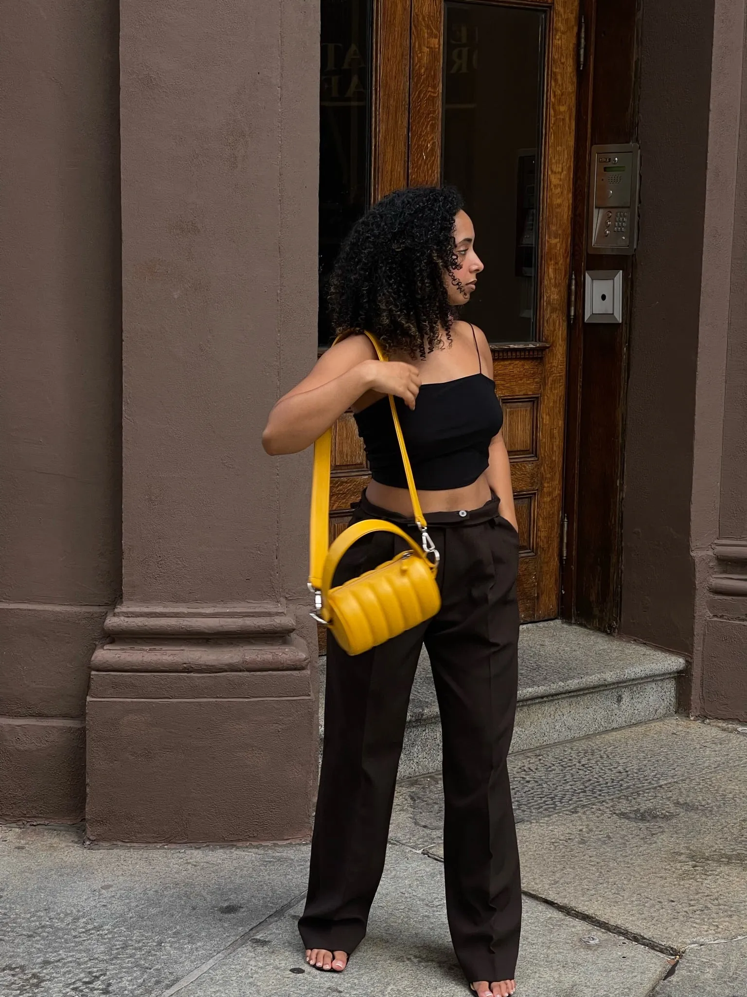 Quilted Mini Duffle Bag • Canary