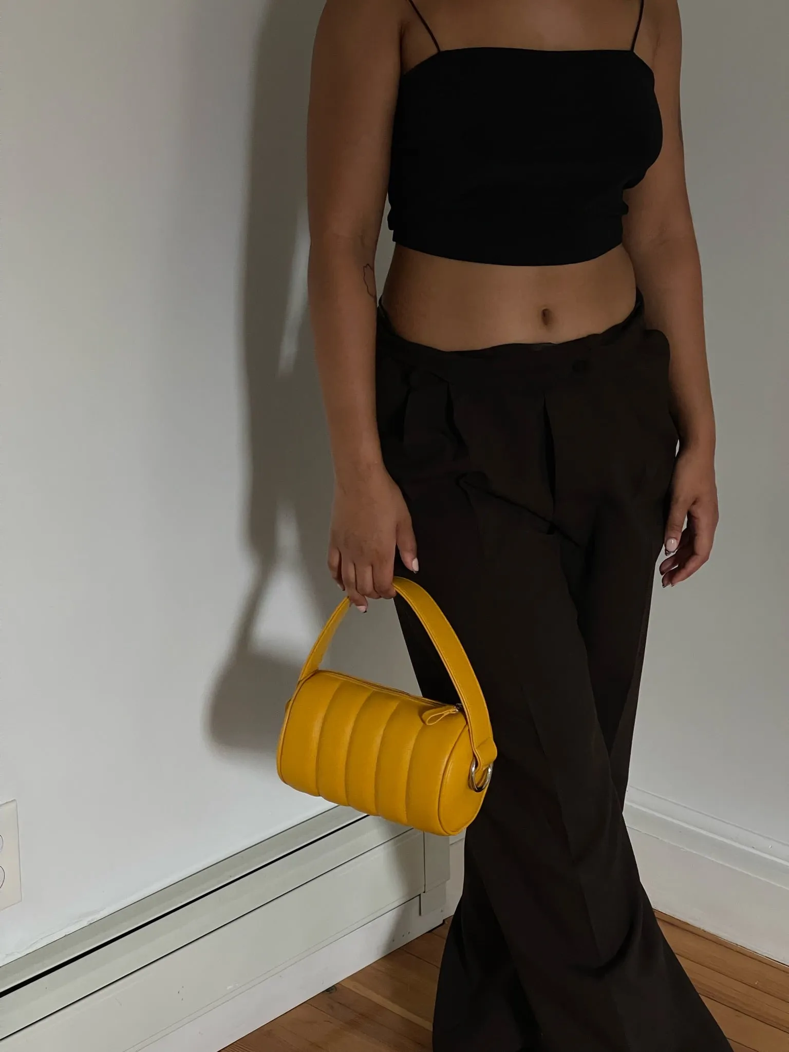 Quilted Mini Duffle Bag • Canary