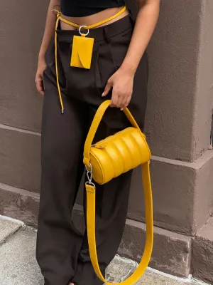 Quilted Mini Duffle Bag • Canary