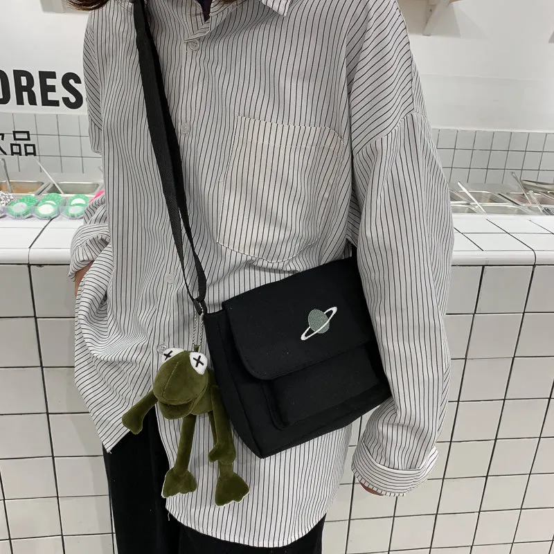 "PLANET" CANVAS SMALL SQUARE BAG K092806