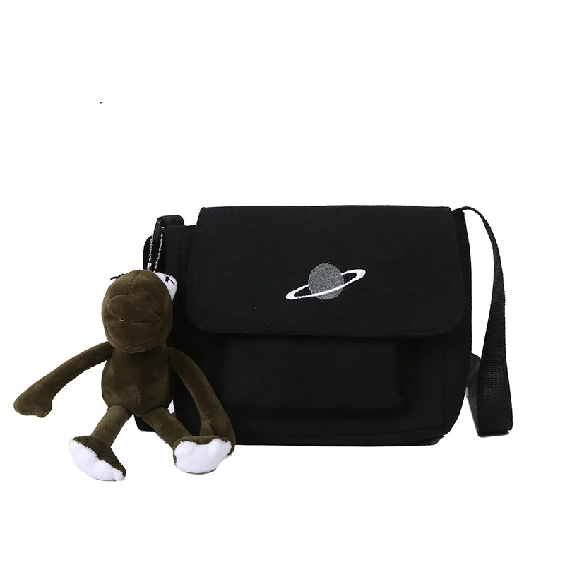 "PLANET" CANVAS SMALL SQUARE BAG K092806