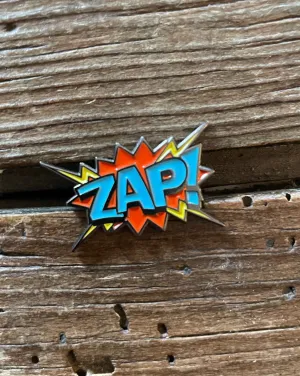 "ZAP" Pop Art Comic Book Enamel Pin