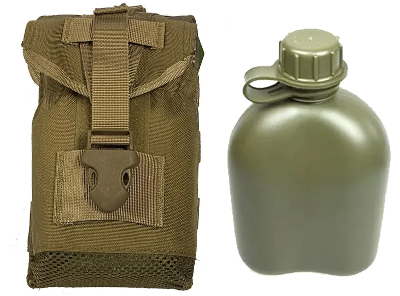 RECON Mesh MOLLE USMC pat utility Pouch   1L Canteen