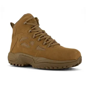 Reebok Men's Rapid Response RB 6" Comp Toe Side Zip Stealth Duty Work Boot - Coyote - RB8650