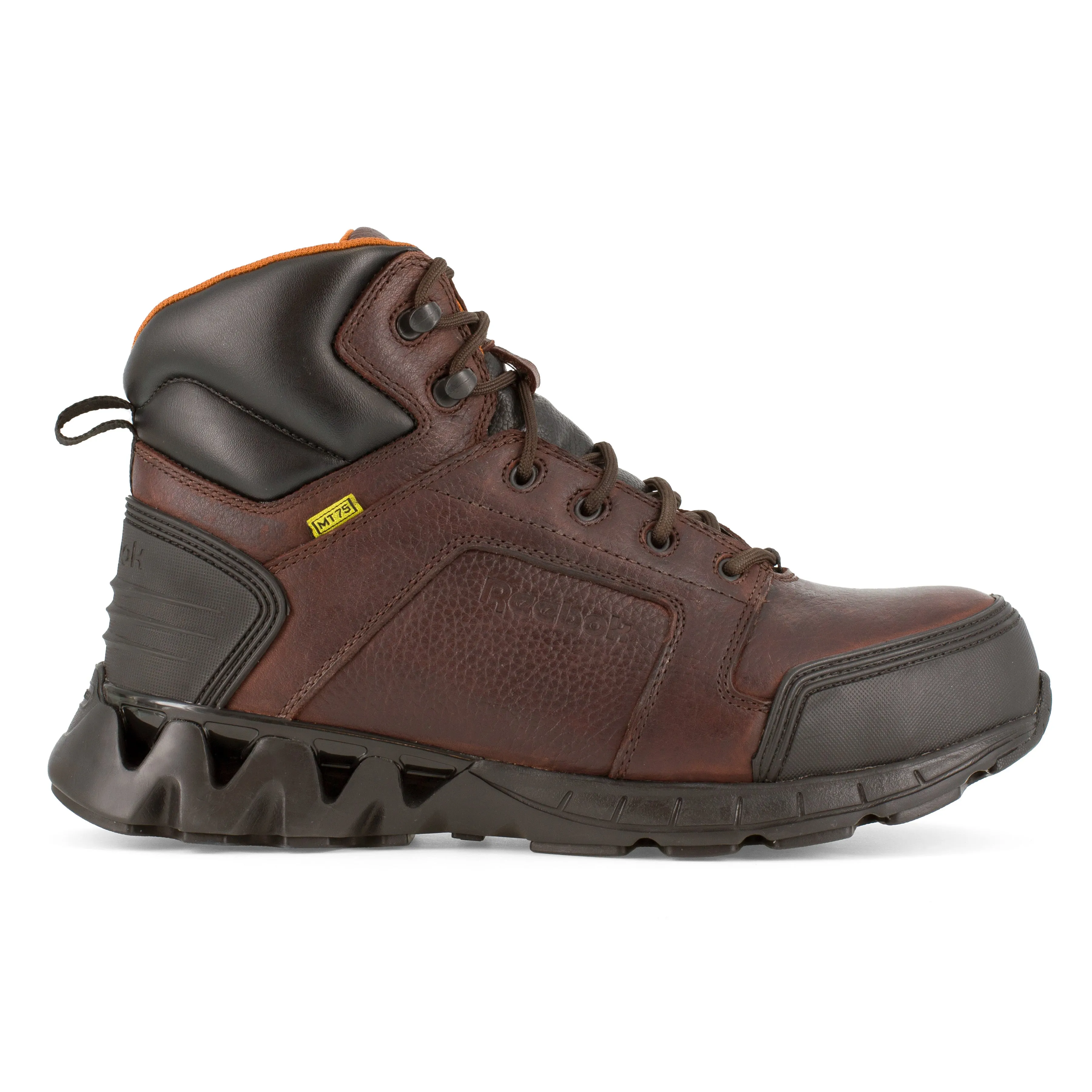 Reebok Men's Zigkick 6" Carbon Toe Met Guard Athletic Work Boot - Brown - RB7605
