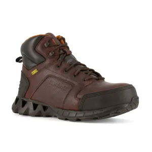 Reebok Men's Zigkick 6" Carbon Toe Met Guard Athletic Work Boot - Brown - RB7605