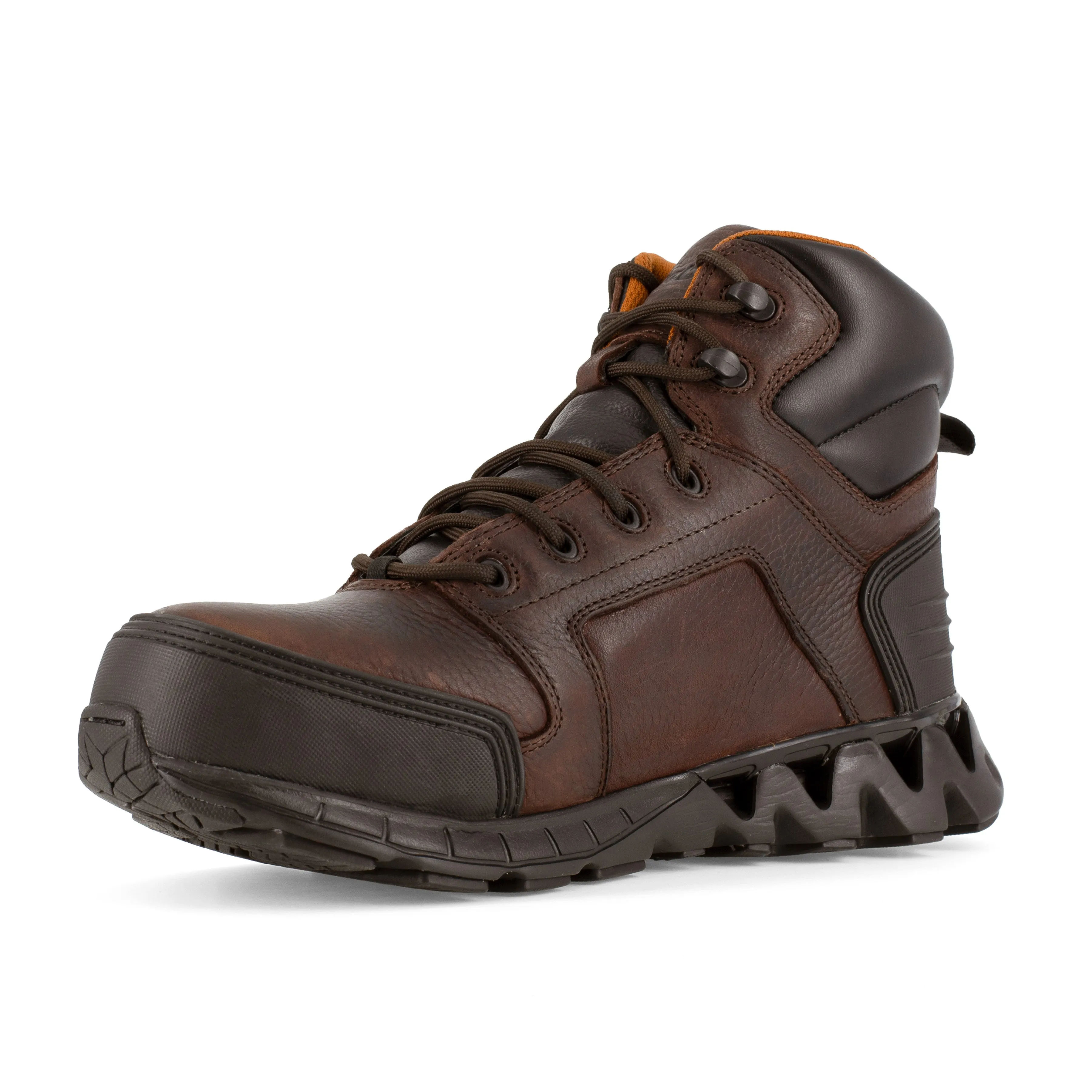 Reebok Men's Zigkick 6" Carbon Toe Met Guard Athletic Work Boot - Brown - RB7605
