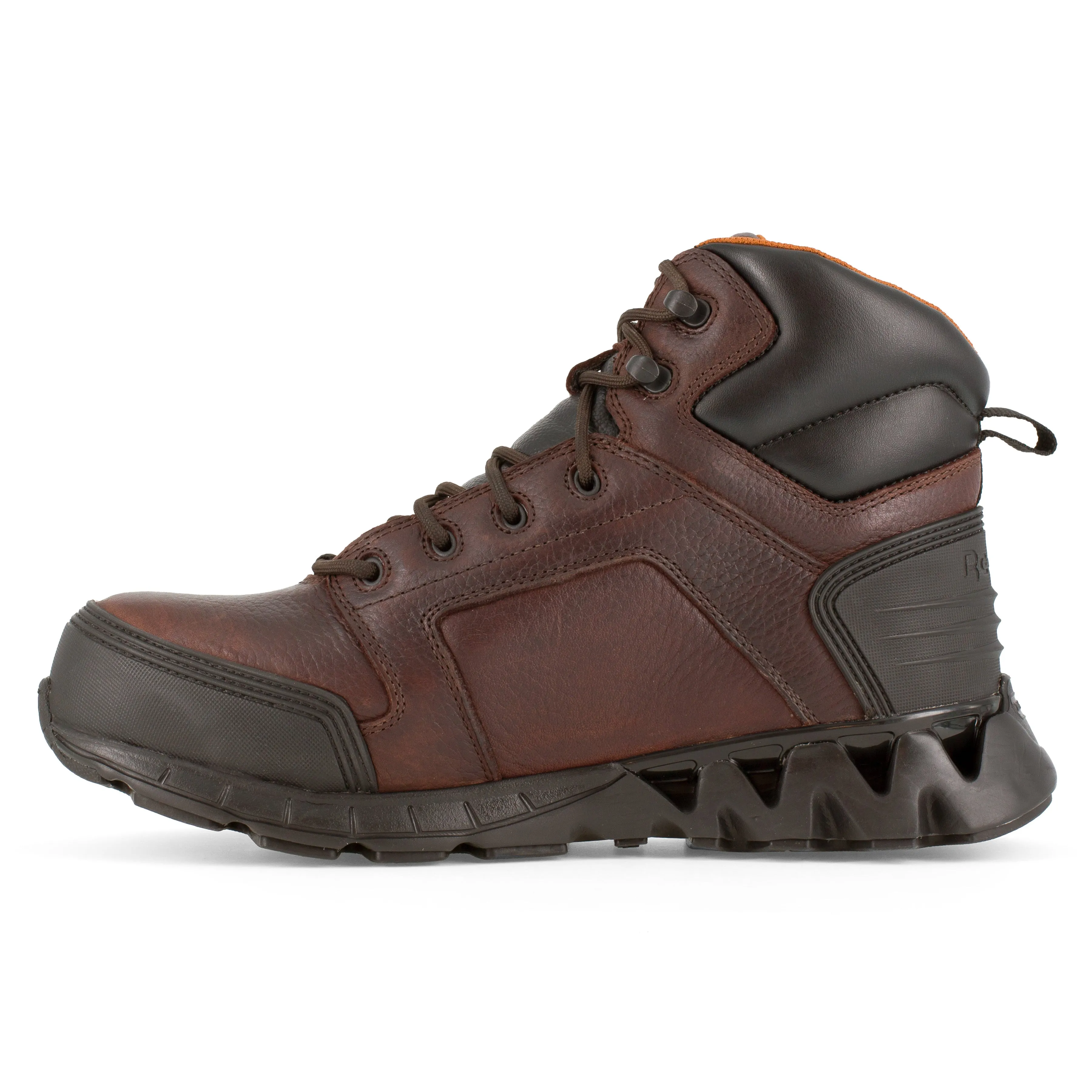 Reebok Men's Zigkick 6" Carbon Toe Met Guard Athletic Work Boot - Brown - RB7605