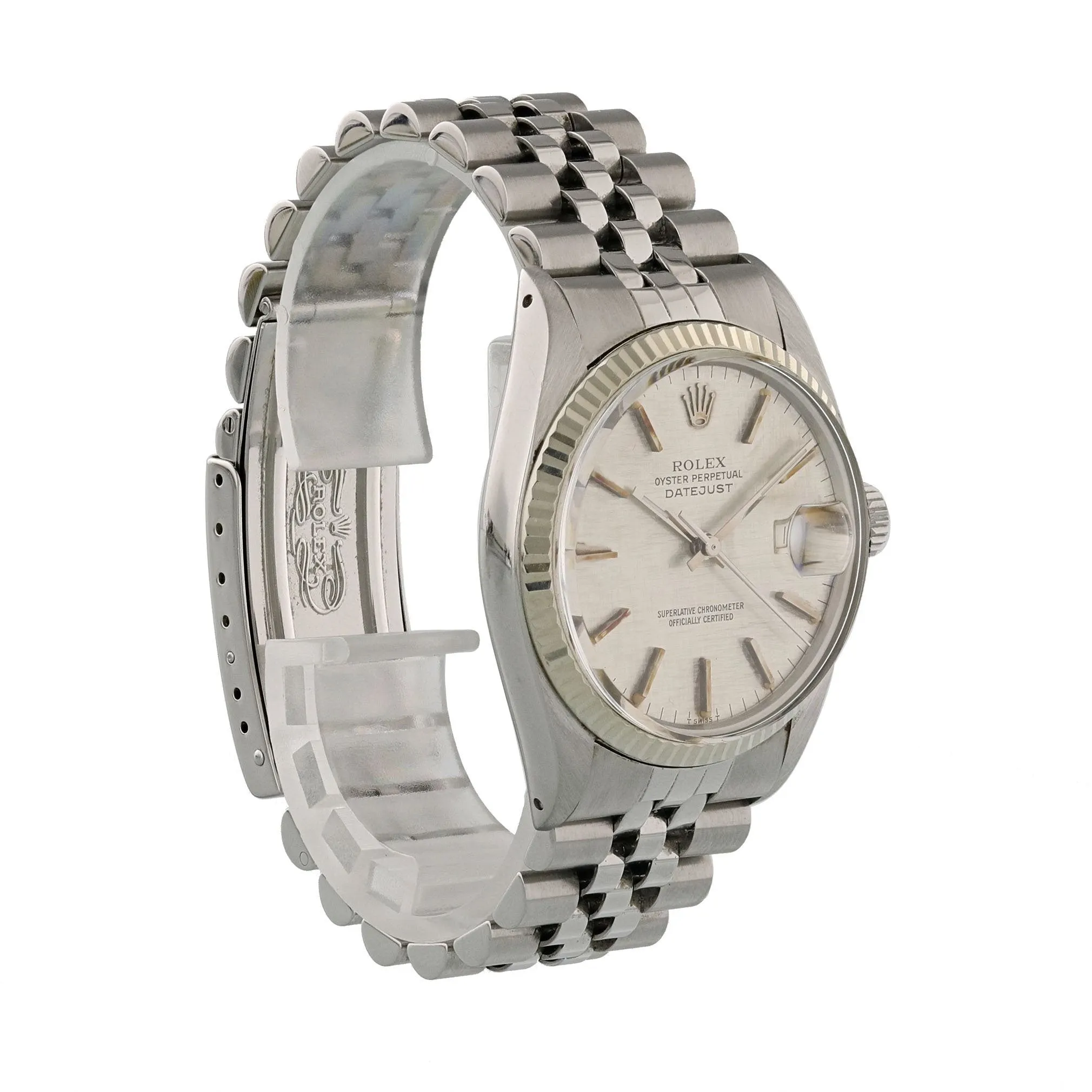 Rolex Datejust 16014 Linen Dial Mens Watch