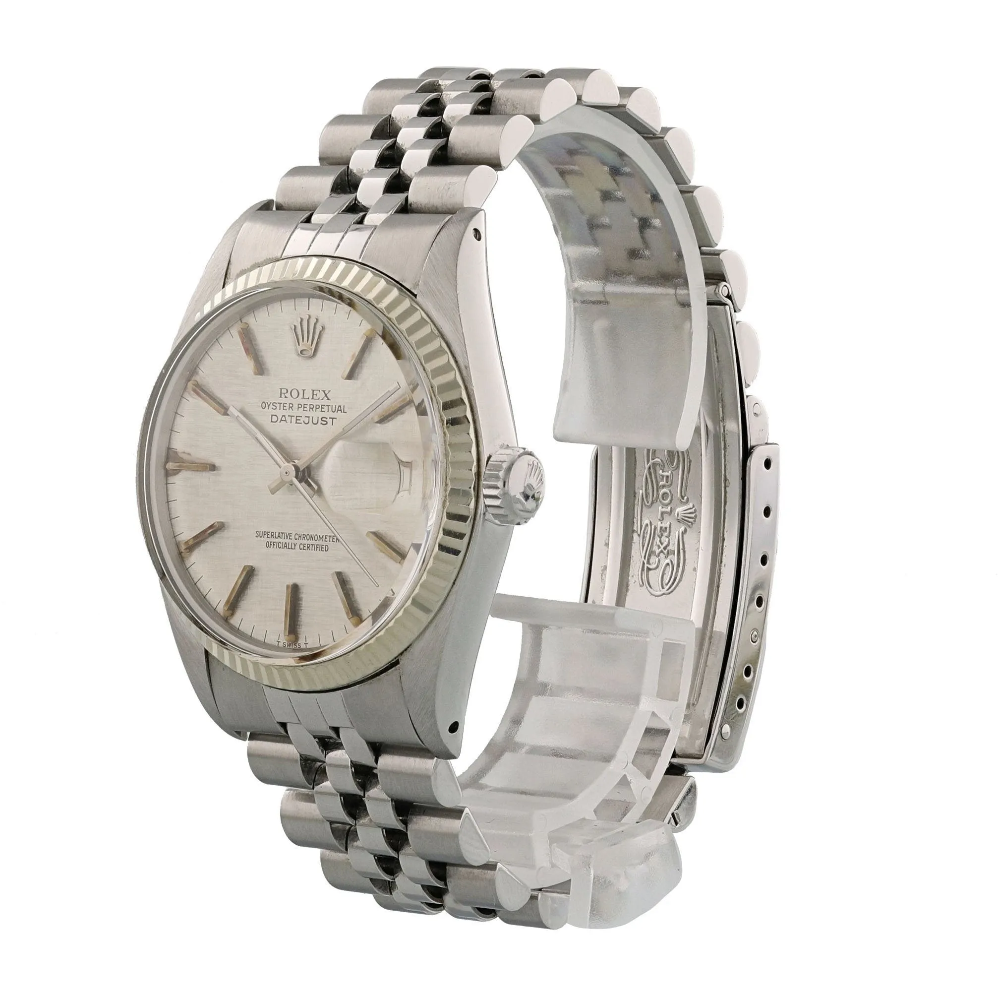 Rolex Datejust 16014 Linen Dial Mens Watch