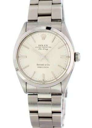 Rolex Oyster Perpetual Air King Precision 5500 Tiffany & Co Dial Vintage Watch