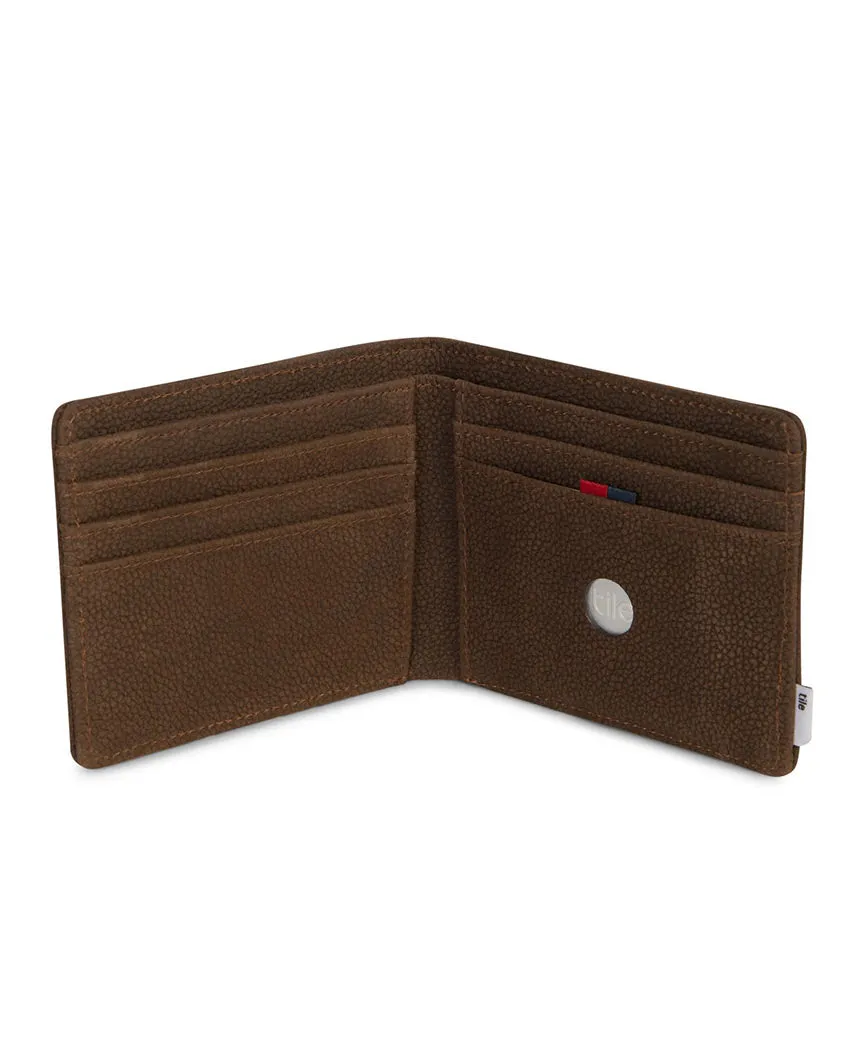 Roy Wallet Tile Brown Pebbled Nubuck