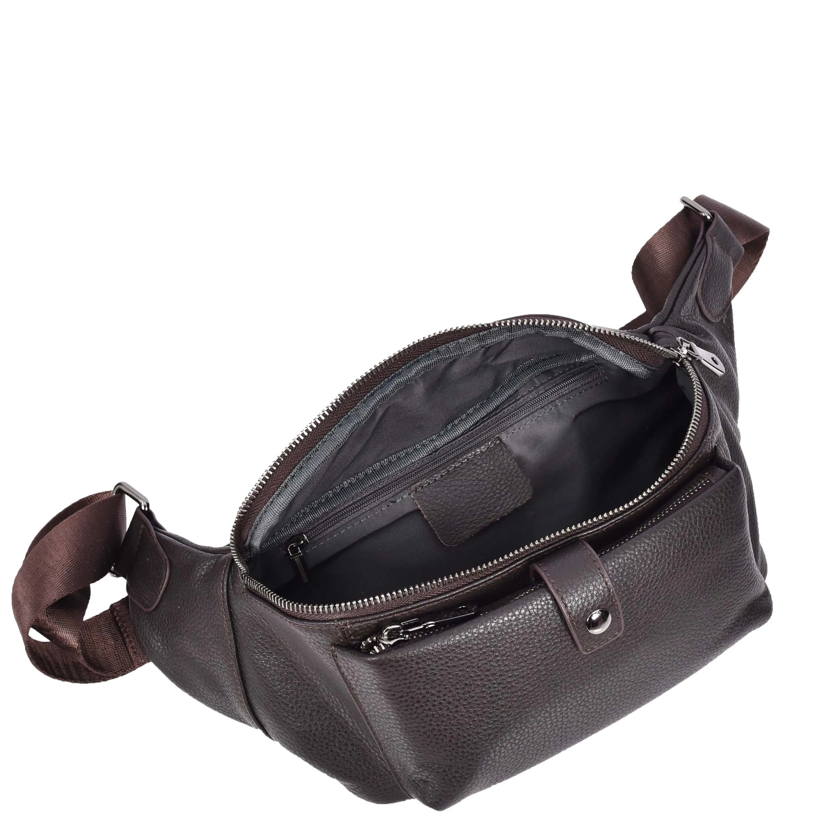 Runsack Real Leather Travel Waist Pack Bum Bag Brown