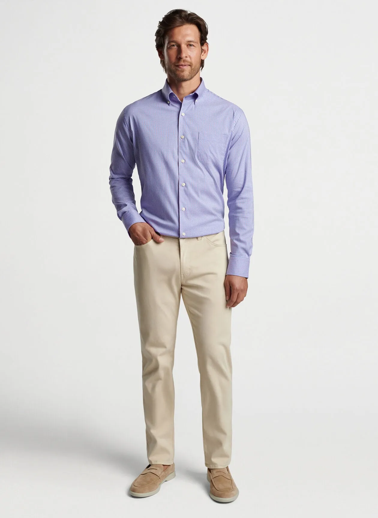 Signature Sateen Five-Pocket Pant (Sand)