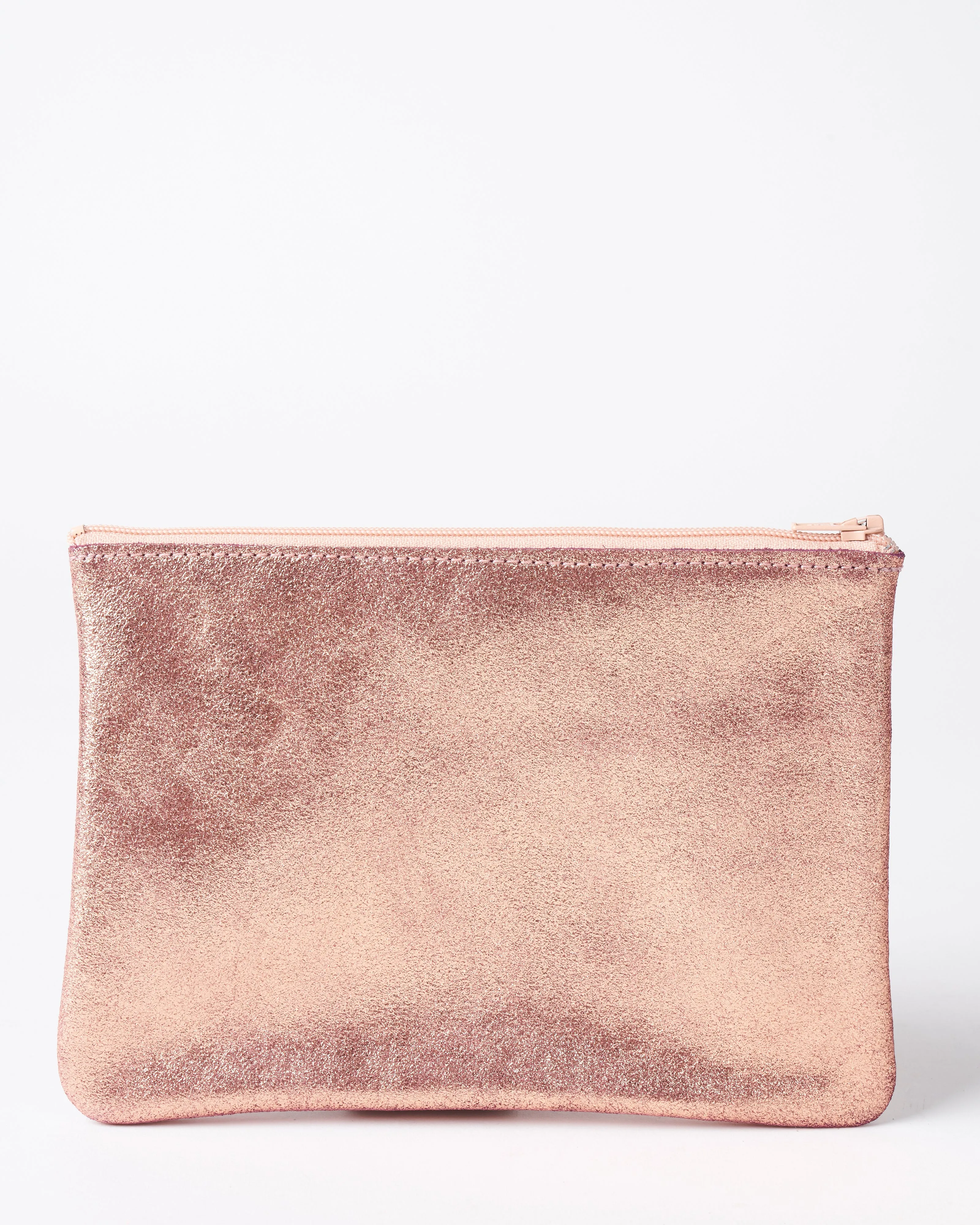 sparkle zip medium - sparkle peach