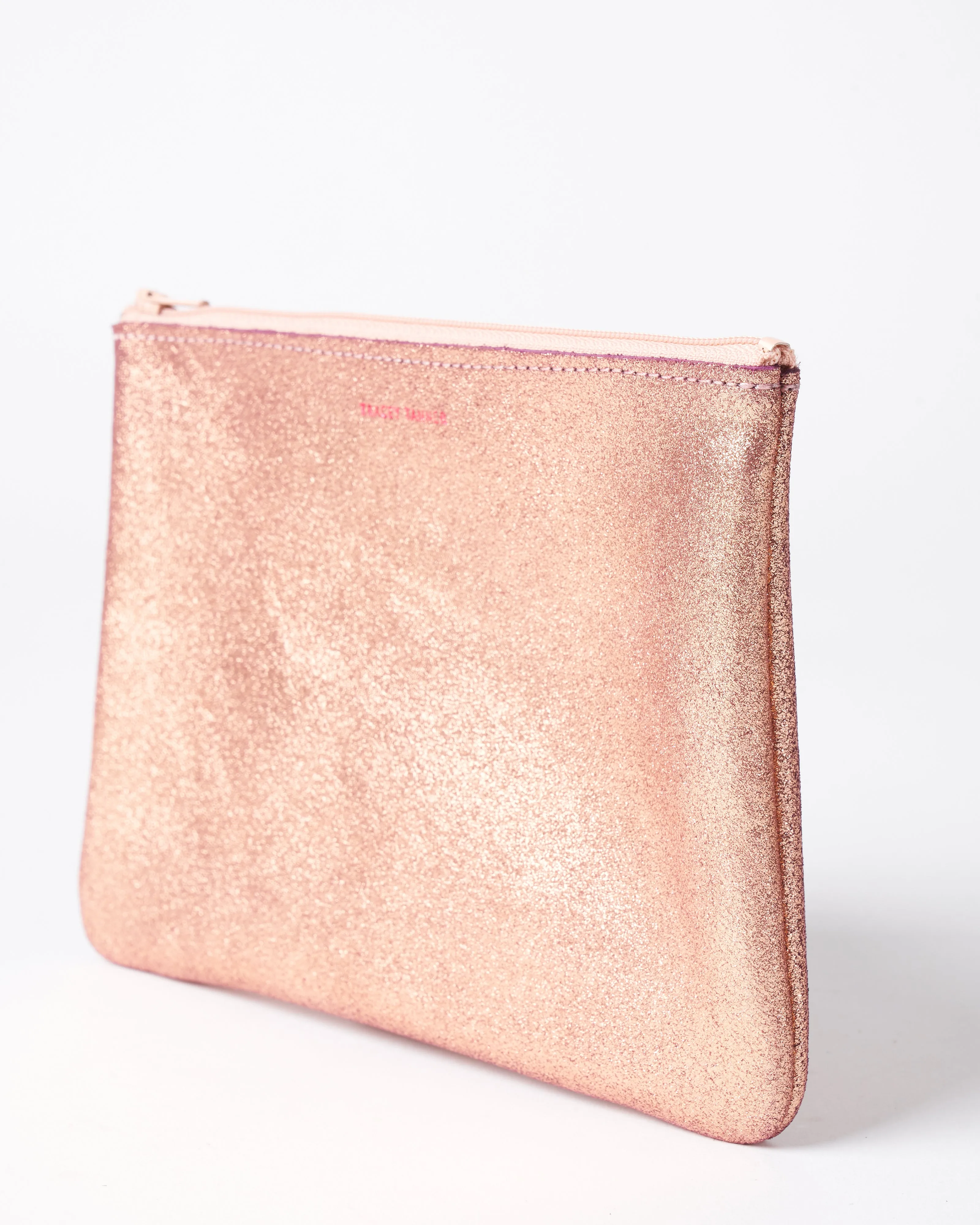 sparkle zip medium - sparkle peach