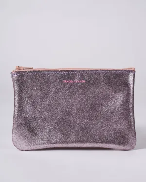 sparkle zip small - sparkle lavender with peach