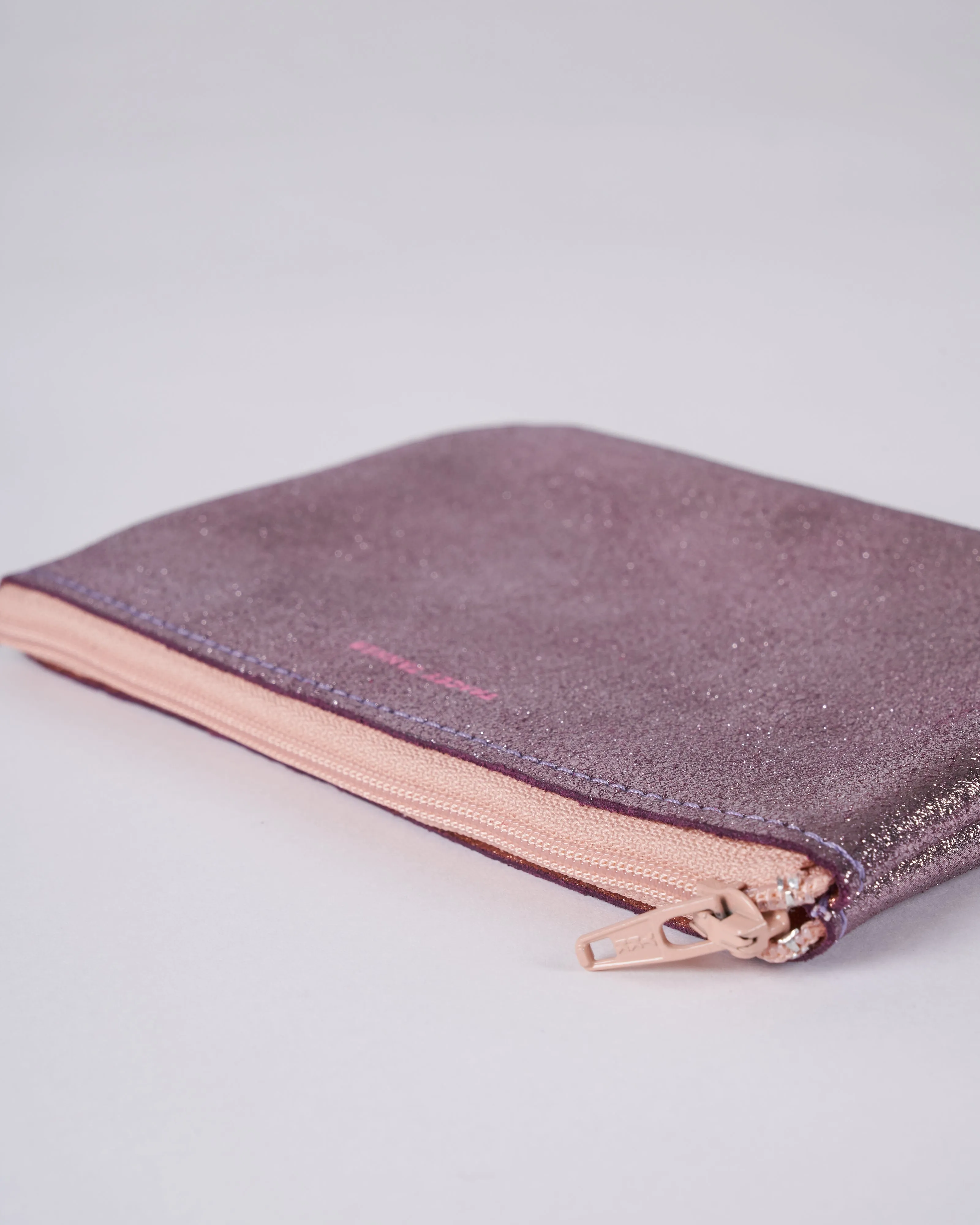 sparkle zip small - sparkle lavender with peach
