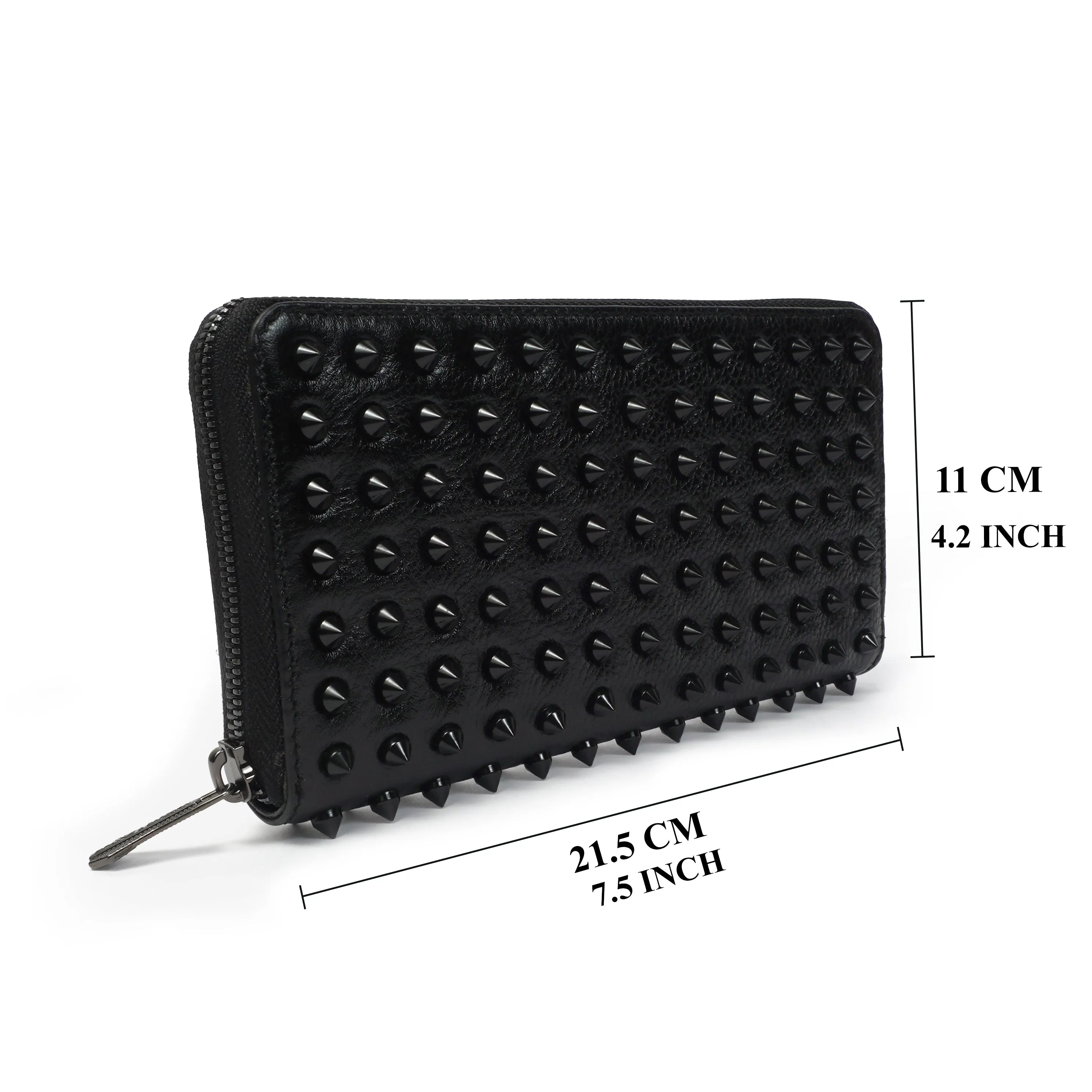 Studded Black Ladies Clutch/Wallet