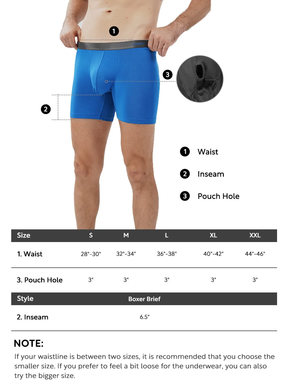 Stylish Classic Bamboo Rayon Boxer Briefs 3 Pack