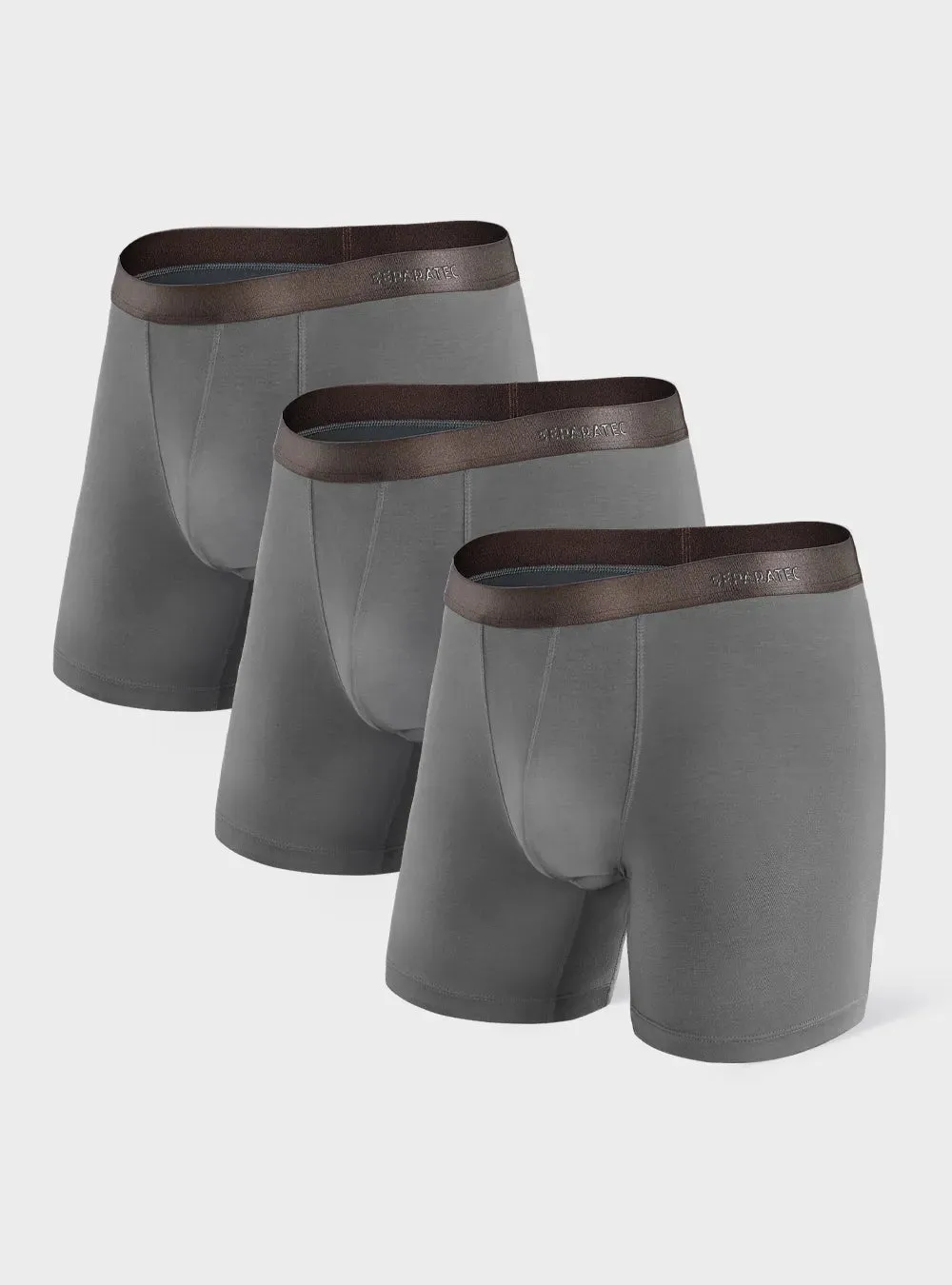 Stylish Classic Bamboo Rayon Boxer Briefs 3 Pack