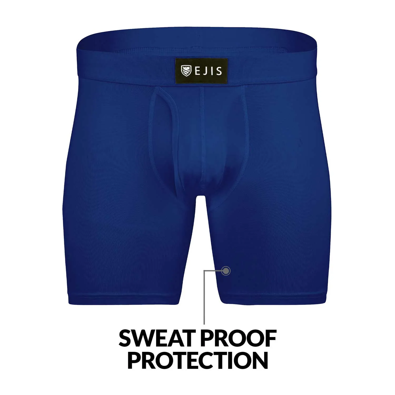 Sweat Proof Men's Boxer Briefs with Fly - Mix 3-Pack (Black, Green, Navy)