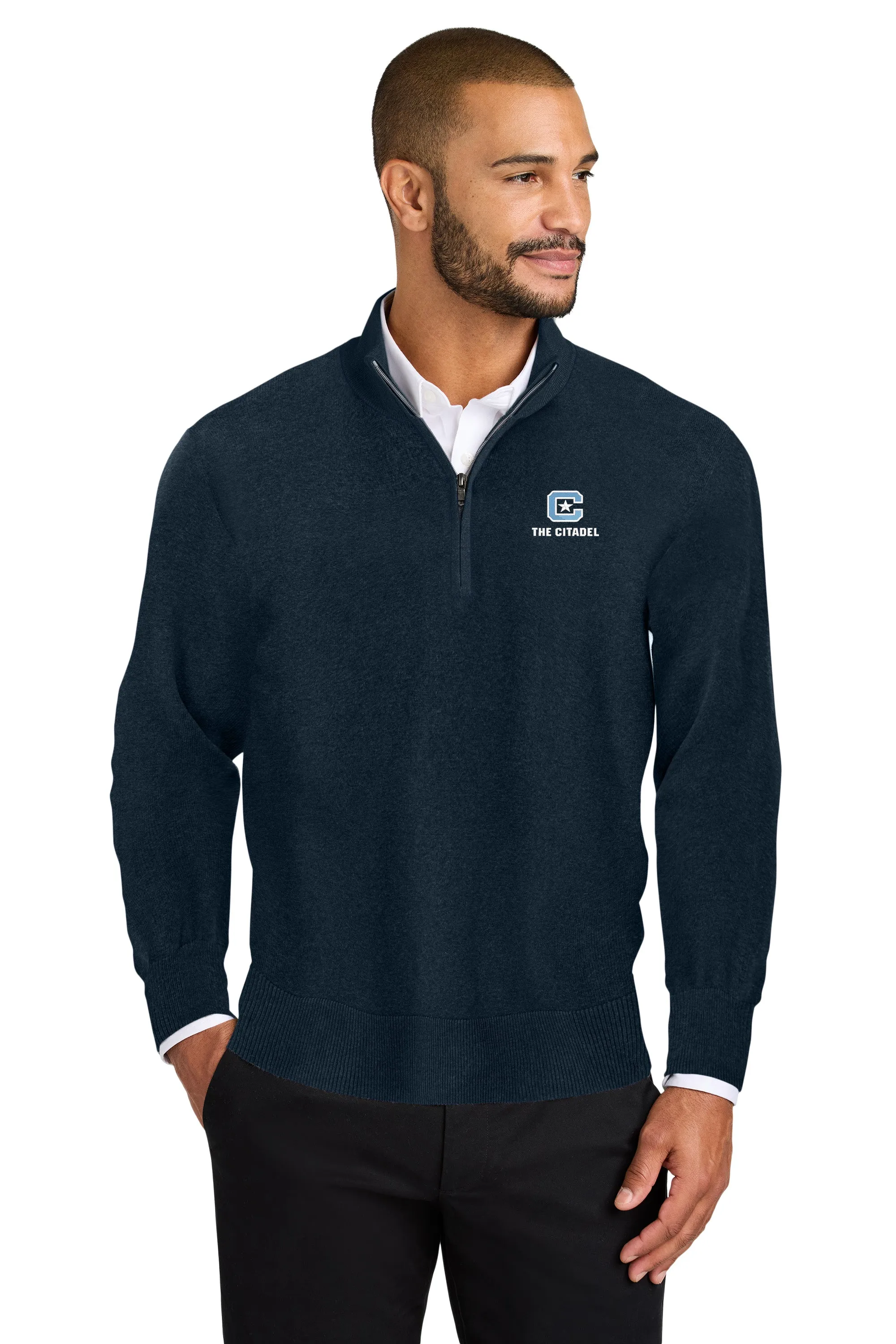 The Citadel, C Star, Port Authority® Easy Care 1/4-Zip Sweater