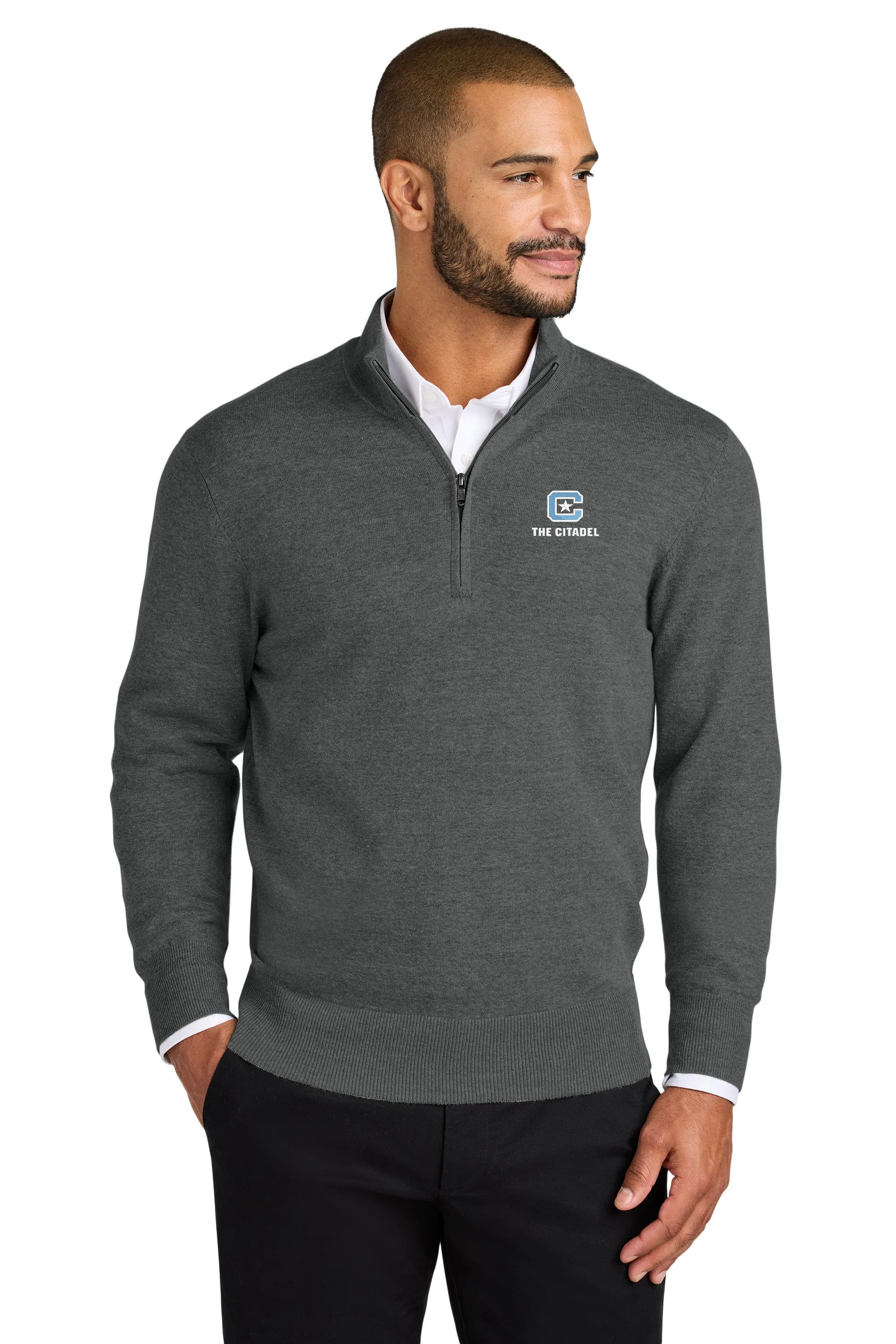 The Citadel, C Star, Port Authority® Easy Care 1/4-Zip Sweater