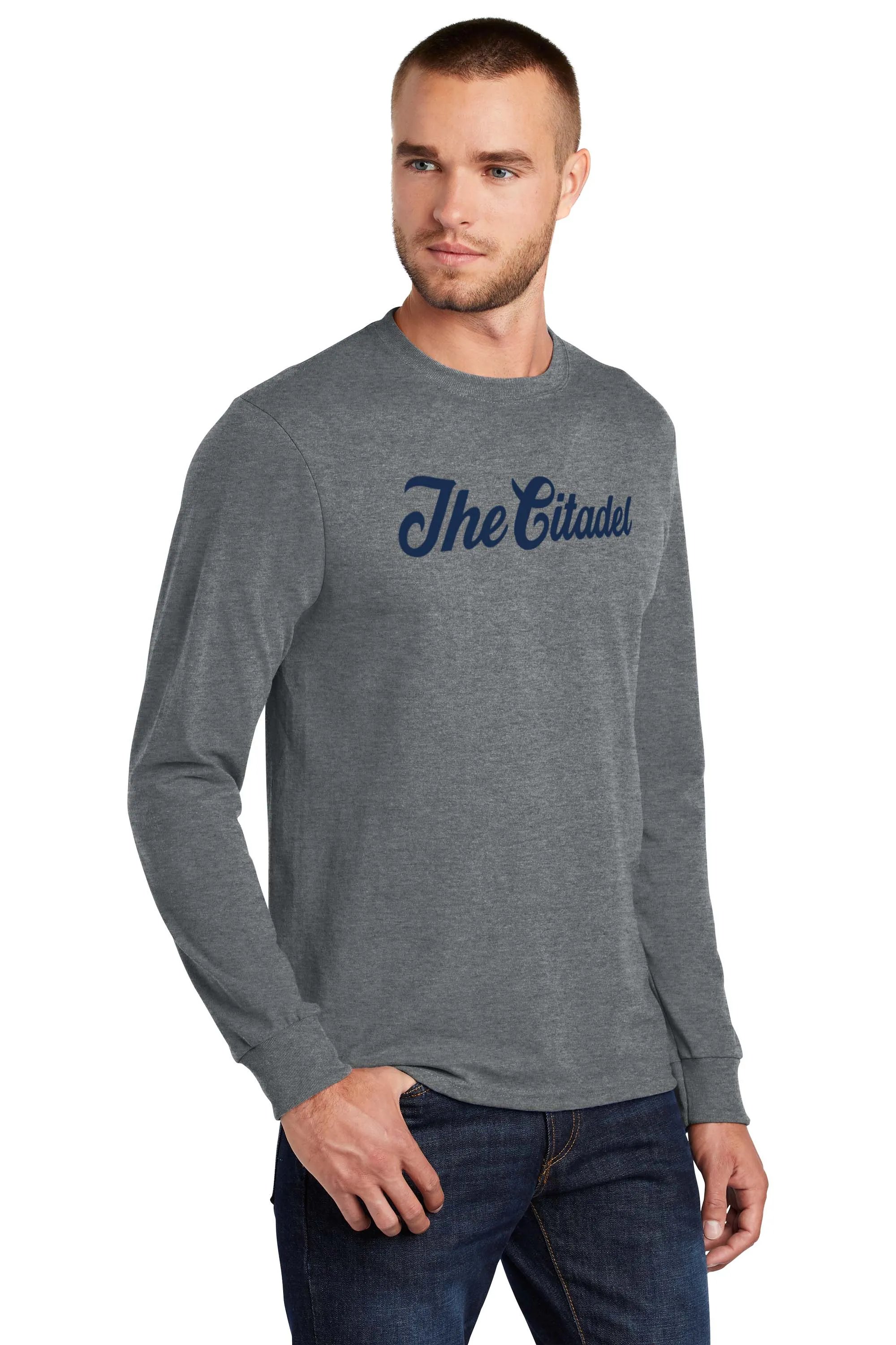 The Citadel Script Long Sleeve Core Blend Tee