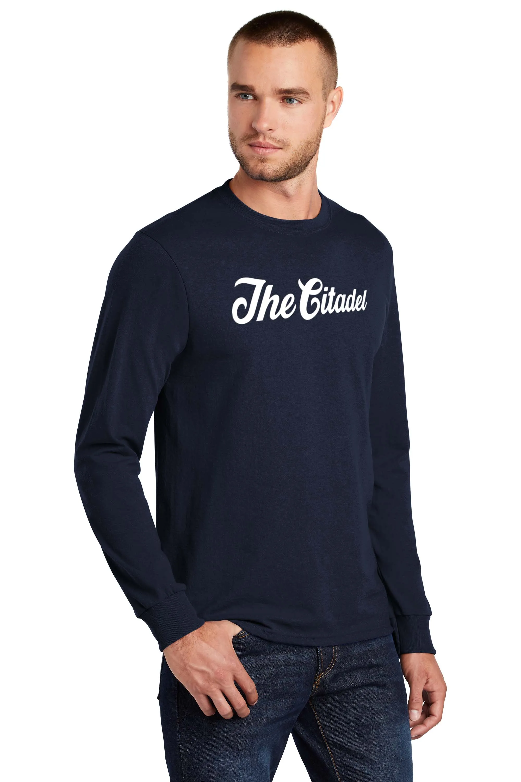 The Citadel Script Long Sleeve Core Blend Tee