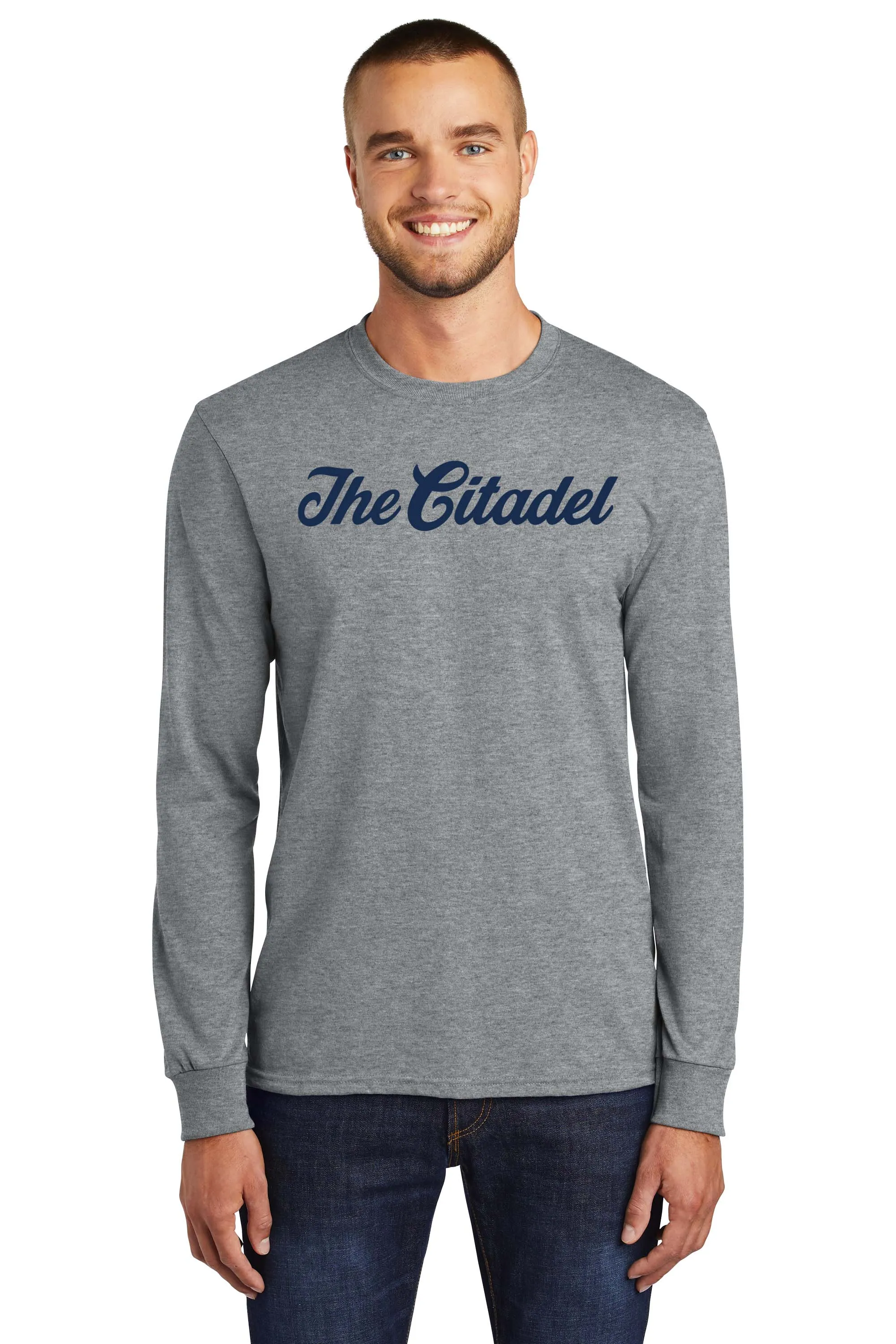 The Citadel Script Long Sleeve Core Blend Tee
