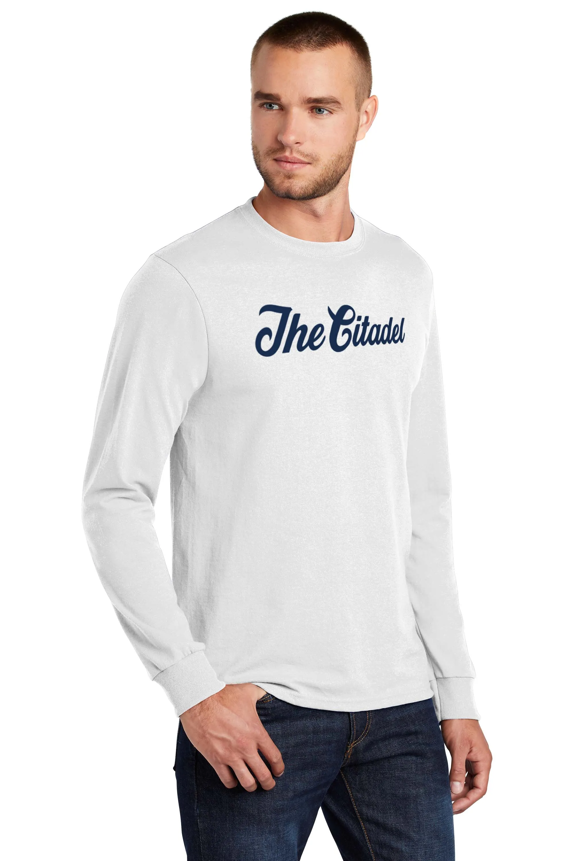 The Citadel Script Long Sleeve Core Blend Tee