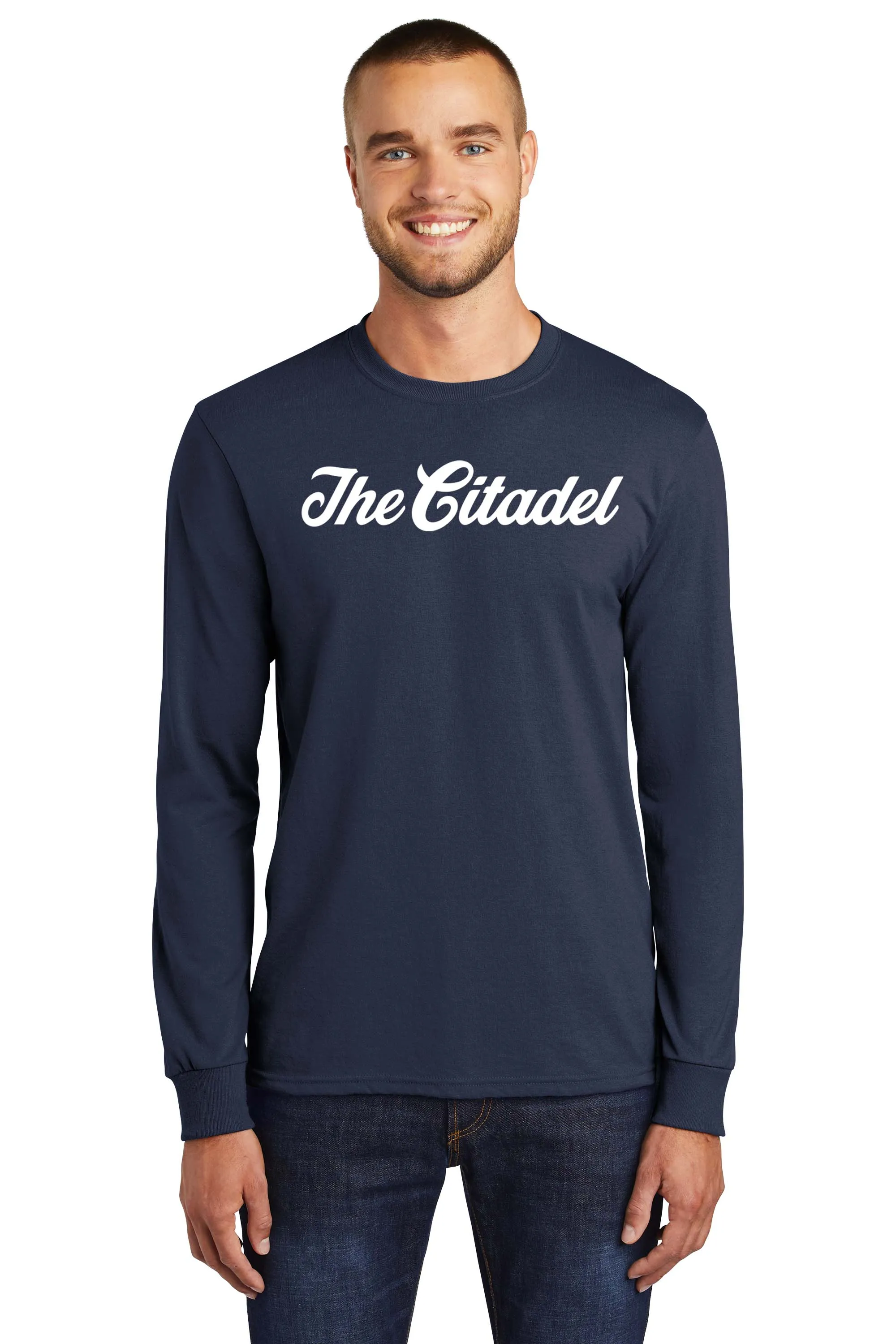 The Citadel Script Long Sleeve Core Blend Tee