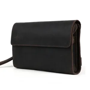 Top Grade Men's Genuine Leather Day Clutch | Crazy Horse Wallet