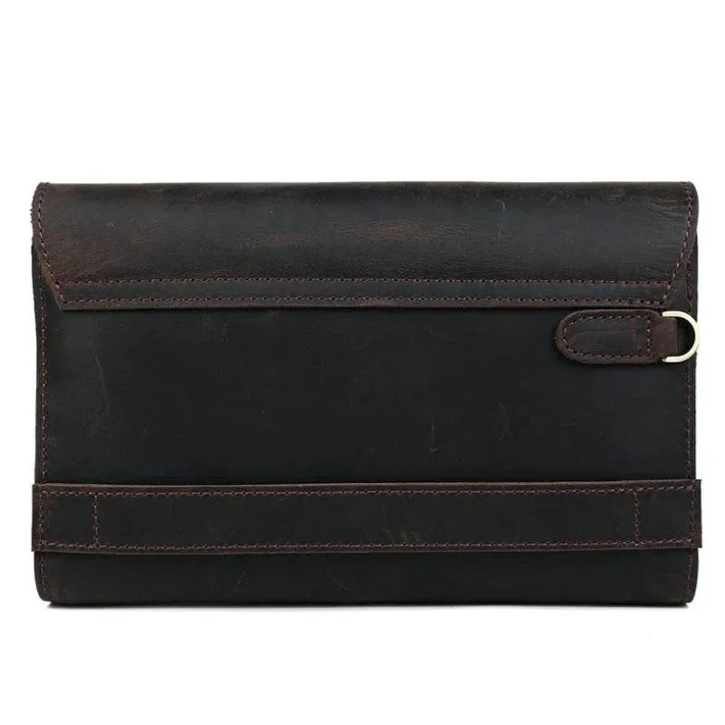 Top Grade Men's Genuine Leather Day Clutch | Crazy Horse Wallet