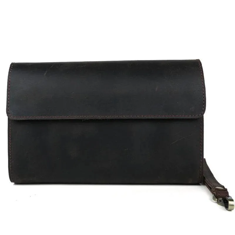 Top Grade Men's Genuine Leather Day Clutch | Crazy Horse Wallet