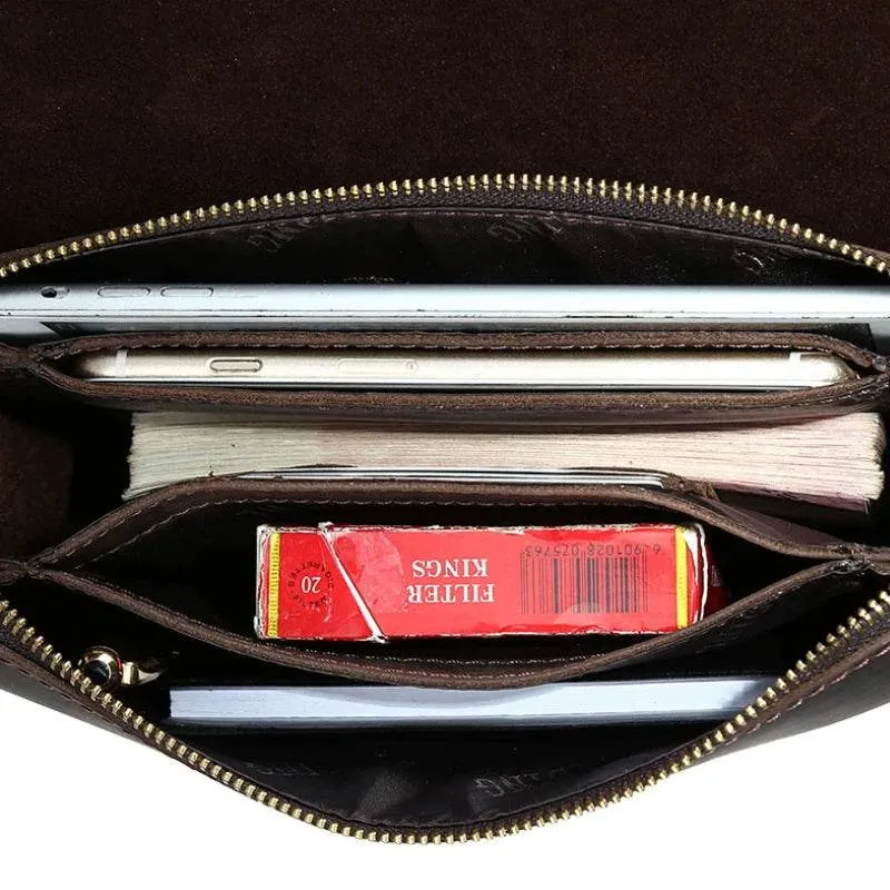 Top Grade Men's Genuine Leather Day Clutch | Crazy Horse Wallet