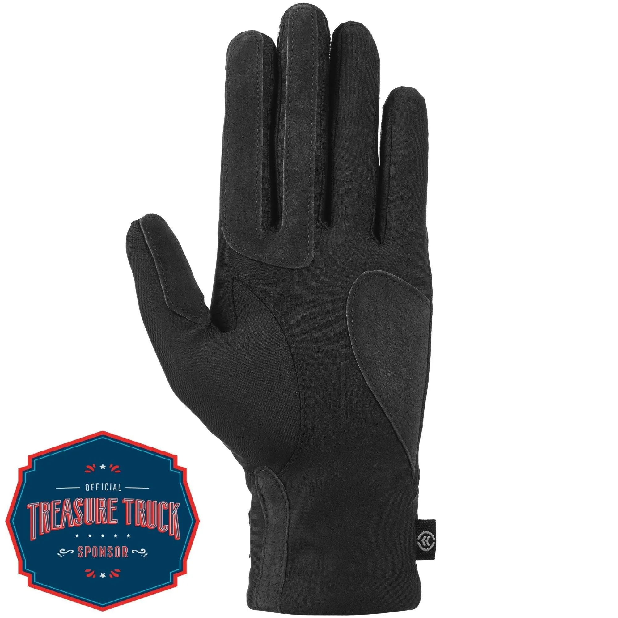Totes Men's Spandex Glove With Suede Palm Strips