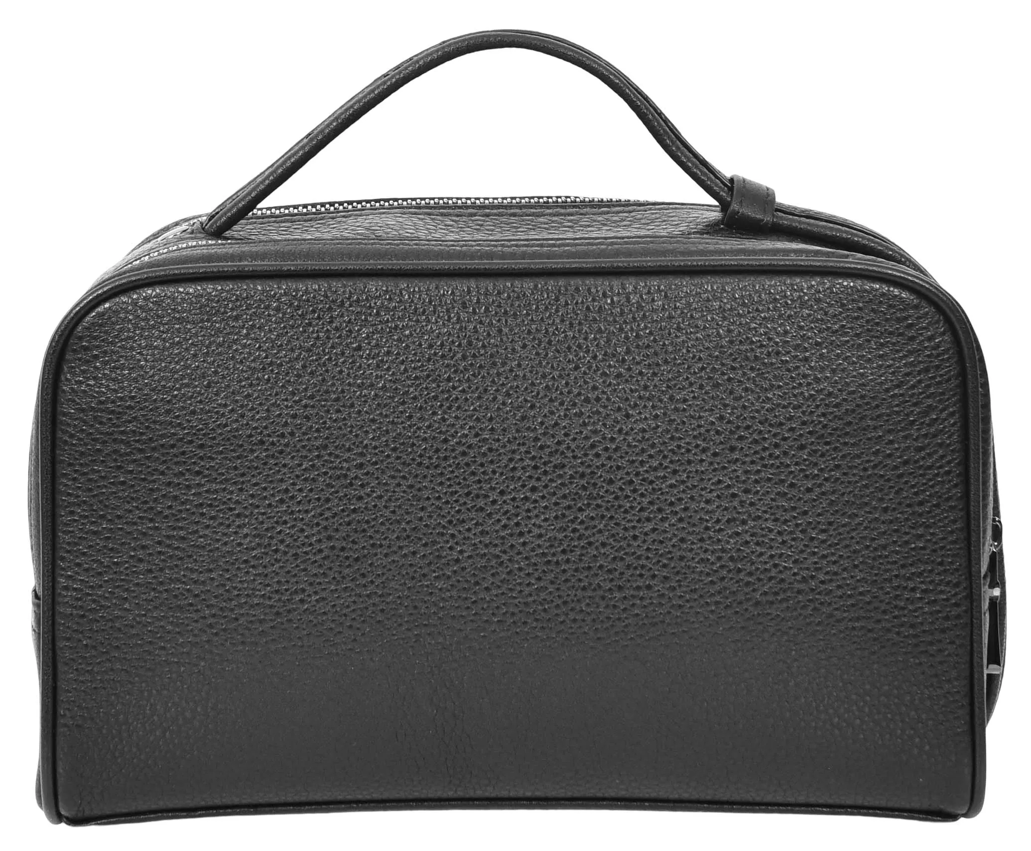 Tourgear Real Leather Toiletry Wash Travel Wrist Bag Black