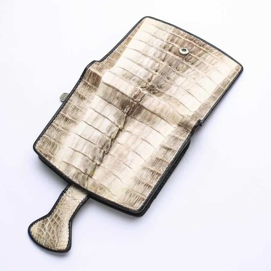 Twotone Crocodile Tail Skin Womens Wallets