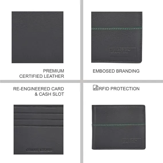 UNITED COLORS OF BENETTON Guntero Leather Multicard Coin Wallet- Black