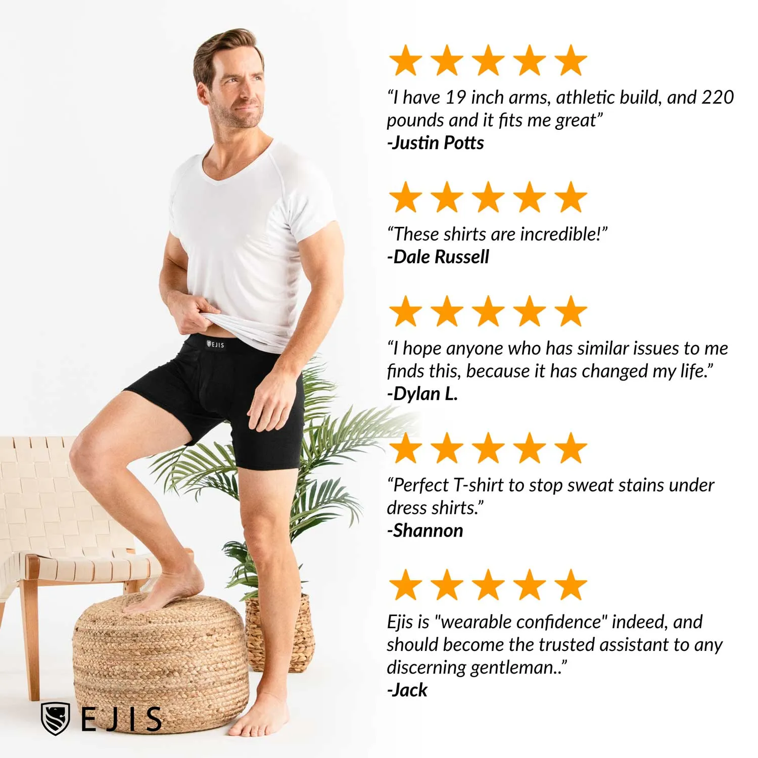 V-Neck Micro Modal Sweat Proof Undershirt For Men