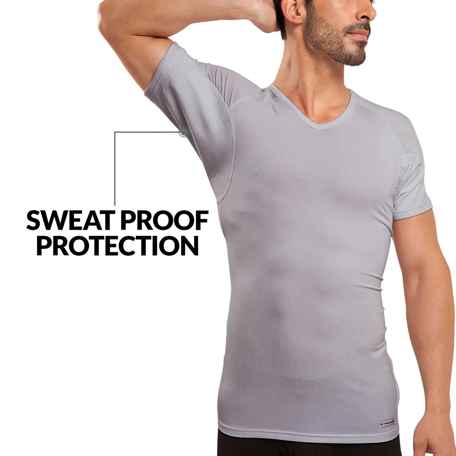 V-Neck Micro Modal Sweat Proof Undershirt For Men