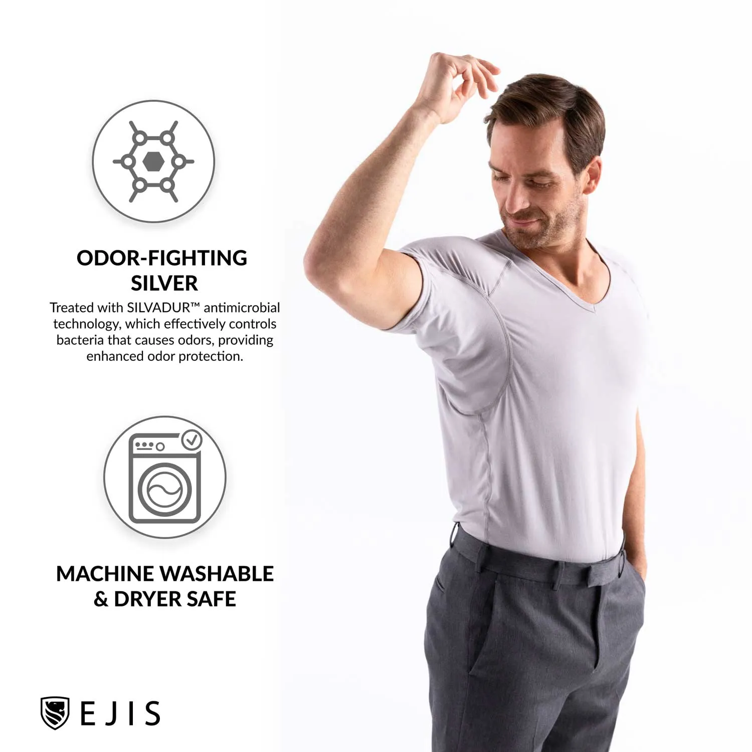 V-Neck Micro Modal Sweat Proof Undershirt For Men