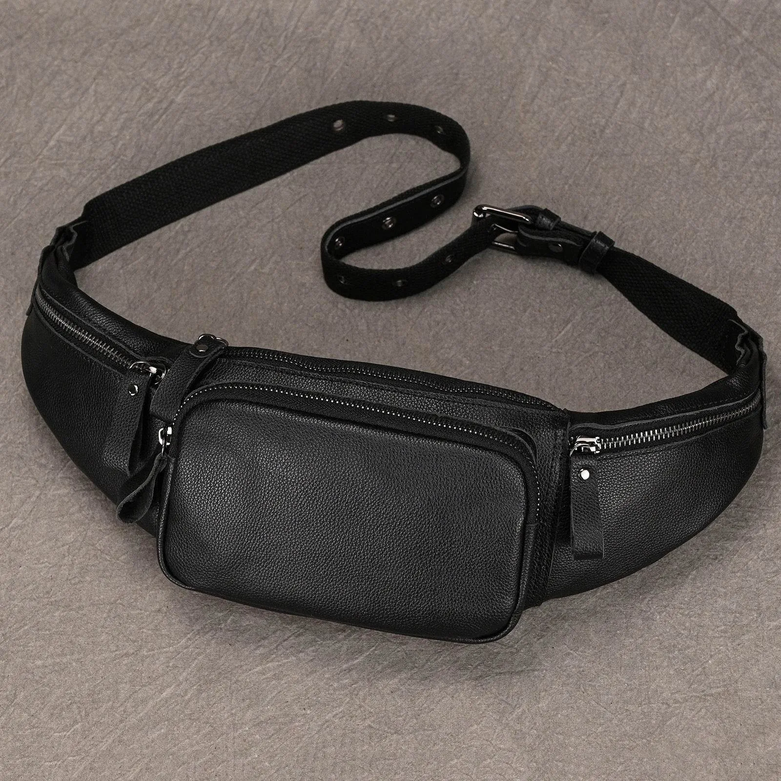 VacationGrabs Hands-Free Leather Fanny Pack for Travel